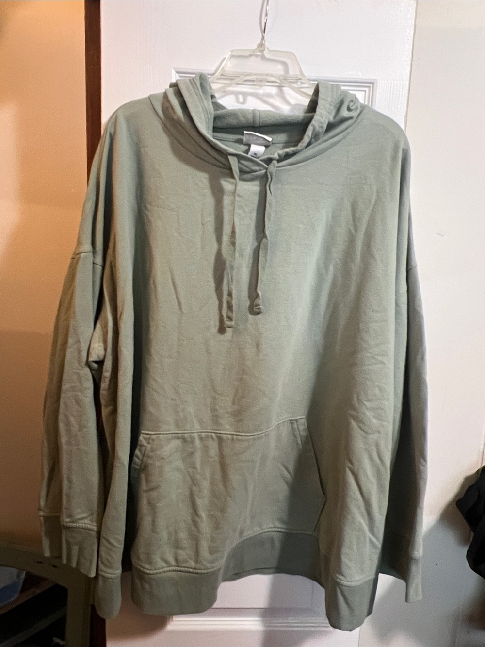 Women Sage Green Pullover Hoodie